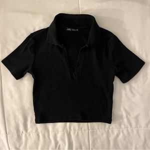 Zara Black Crop Top